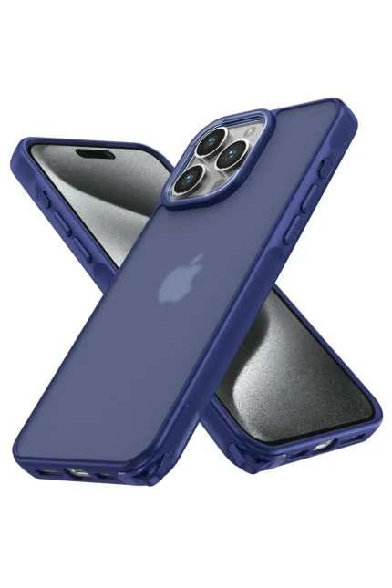 Uray store Apple iPhone 15 Pro Kılıf Elegant Kapak - Lacivert