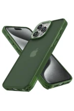 Uray store Apple iPhone 15 Pro Kılıf Elegant Kapak - Yeşil