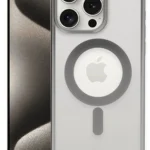 Uray store Apple iPhone 15 Pro Kılıf Erozi Magsafe Kapak - Gümüş
