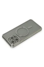 Uray store Apple iPhone 15 Pro Kılıf Joke Simli Magneticsafe Kılıf - Gri - Görsel 2