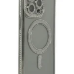 Uray store Apple iPhone 15 Pro Kılıf Joke Simli Magneticsafe Kılıf - Gri