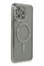 Uray store Apple iPhone 15 Pro Kılıf Joke Simli Magneticsafe Kılıf - Gri