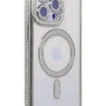 Uray store Apple iPhone 15 Pro Kılıf Joke Simli Magneticsafe Kılıf - Gümüş