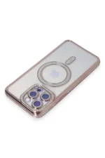 Uray store Apple iPhone 15 Pro Kılıf Joke Simli Magneticsafe Kılıf - Pembe - Görsel 2