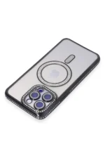 Uray store Apple iPhone 15 Pro Kılıf Joke Simli Magneticsafe Kılıf - Siyah - Görsel 2