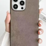 Uray store Apple iPhone 15 Pro Kılıf Karen Magsafe Kapak - Kahverengi