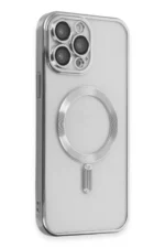 Uray store Apple iPhone 15 Pro Kılıf Kross Magneticsafe Kapak - Gümüş - Görsel 2