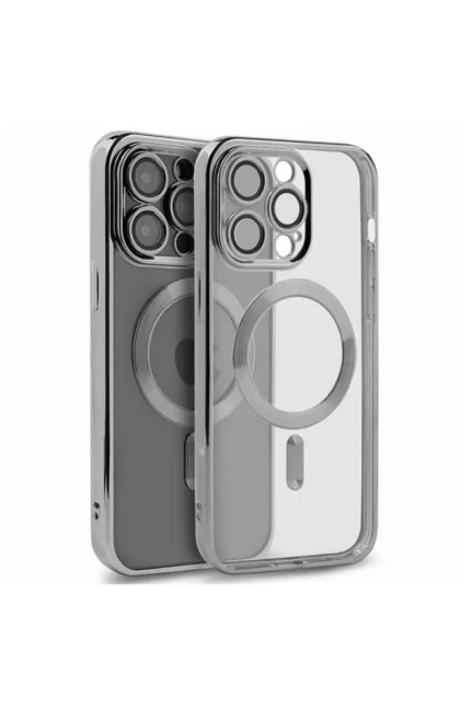 Uray store Apple iPhone 15 Pro Kılıf Kross Magneticsafe Kapak - Gümüş