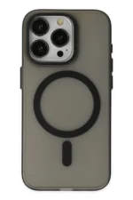Uray store Apple iPhone 15 Pro Kılıf Lodos Magneticsafe Mat Kapak - Siyah