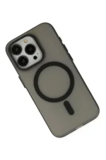 Uray store Apple iPhone 15 Pro Kılıf Lodos Magneticsafe Mat Kapak - Siyah - Görsel 3
