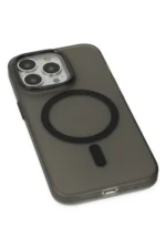 Uray store Apple iPhone 15 Pro Kılıf Lodos Magneticsafe Mat Kapak - Siyah - Görsel 4