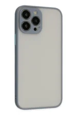 Uray store Apple iPhone 15 Pro Kılıf Montreal Silikon Kapak - Gri - Görsel 2