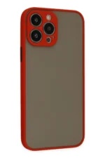 Uray store Apple iPhone 15 Pro Kılıf Montreal Silikon Kapak - Kırmızı - Görsel 2
