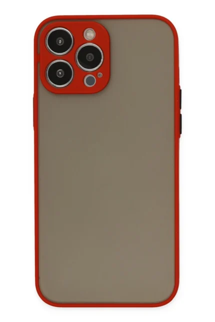 Uray store Apple iPhone 15 Pro Kılıf Montreal Silikon Kapak - Kırmızı