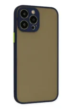 Uray store Apple iPhone 15 Pro Kılıf Montreal Silikon Kapak - Lacivert - Görsel 2