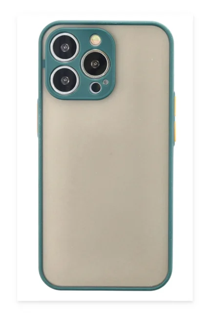 Uray store Apple iPhone 15 Pro Kılıf Montreal Silikon Kapak - Yeşil