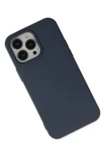 Uray store Apple iPhone 15 Pro Kılıf Nano içi Kadife Silikon - Lacivert - Görsel 3