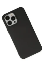 Uray store Apple iPhone 15 Pro Kılıf Nano içi Kadife Silikon - Siyah - Görsel 3
