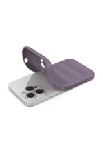 Uray store Apple iPhone 15 Pro Kılıf Optimum Silikon - Mor - Görsel 4
