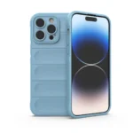 Uray store Apple iPhone 15 Pro Kılıf Optimum Silikon - Sky Blue