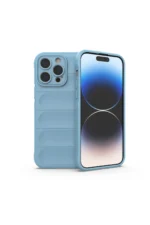 Uray store Apple iPhone 15 Pro Kılıf Optimum Silikon - Sky Blue