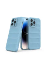 Uray store Apple iPhone 15 Pro Kılıf Optimum Silikon - Sky Blue - Görsel 3