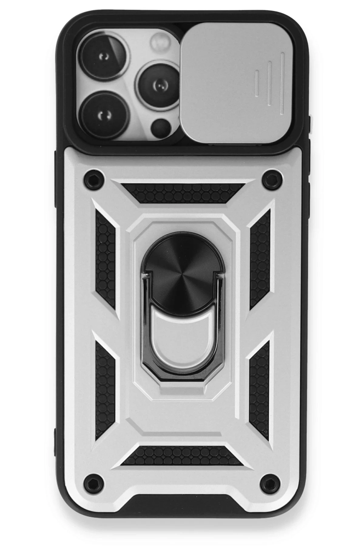 newface-iphone-15-pro-kilif-pars-lens-yuzuklu-silikon-gumus-default Uray store Apple iPhone 15 Pro Kılıf Pars Lens Yüzüklü Silikon - Gümüş - Görsel 1