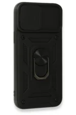 Uray store Apple iPhone 15 Pro Kılıf Pars Lens Yüzüklü Silikon - Siyah - Görsel 3