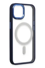Uray store Apple iPhone 15 Pro Kılıf Room Magneticsafe Silikon - Lacivert - Görsel 4