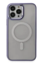 Uray store Apple iPhone 15 Pro Kılıf Room Magneticsafe Silikon - Lila - Görsel 2