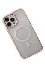Uray store Apple iPhone 15 Pro Kılıf Room Magneticsafe Silikon - Pudra - Görsel 3