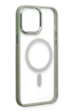 Uray store Apple iPhone 15 Pro Kılıf Room Magneticsafe Silikon - Su Yeşili - Görsel 4