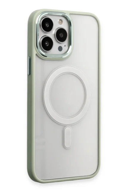 Uray store Apple iPhone 15 Pro Kılıf Room Magneticsafe Silikon - Su Yeşili