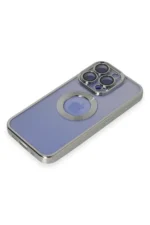 Uray store Apple iPhone 15 Pro Kılıf Slot Silikon - Gümüş - Görsel 4