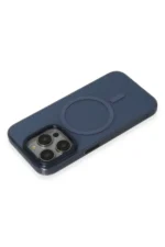 Uray store Apple iPhone 15 Pro Max Kılıf Anka PC Magneticsafe Sert Metal Kapak - Lacivert - Görsel 4