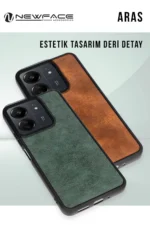 Uray store Apple iPhone 15 Pro Max Kılıf Aras Deri Kapak - Lacivert - Görsel 3