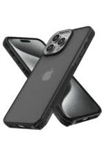Uray store Apple iPhone 15 Pro Max Kılıf Elegant Kapak - Siyah