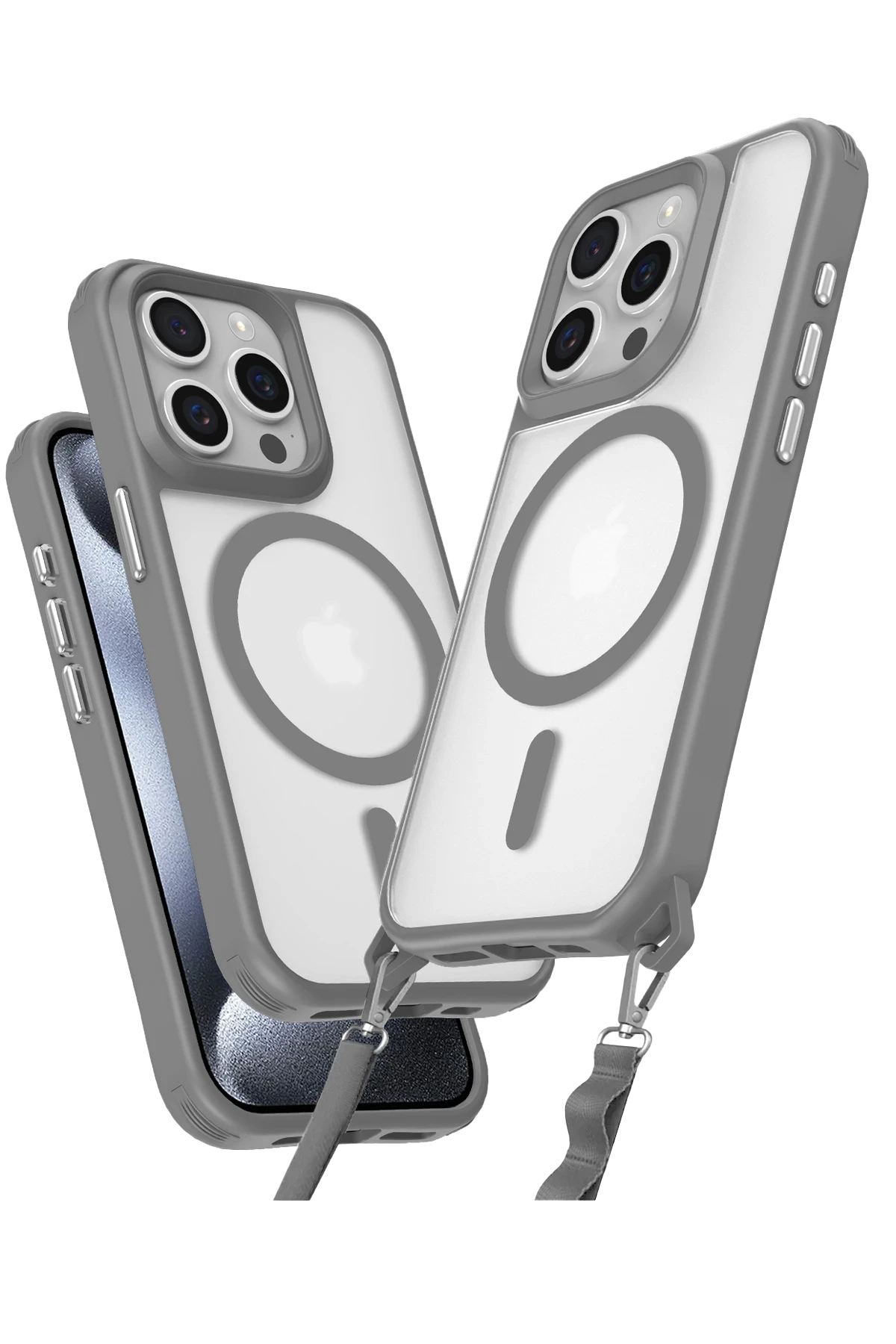 newface-iphone-15-pro-max-kilif-enka-magsafe-silikon-kilif-titan-gri-default Uray store Apple iPhone 15 Pro Max Kılıf Enka Magsafe Silikon Kılıf - Titan Gri - Görsel 1
