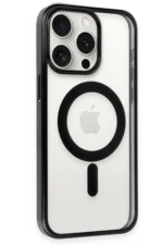 Uray store Apple iPhone 15 Pro Max Kılıf Erozi Magsafe Kapak - Siyah - Görsel 3