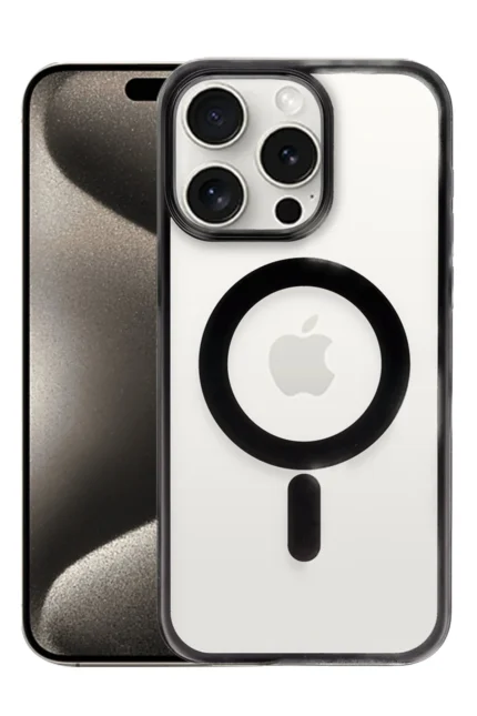 Uray store Apple iPhone 15 Pro Max Kılıf Erozi Magsafe Kapak - Siyah
