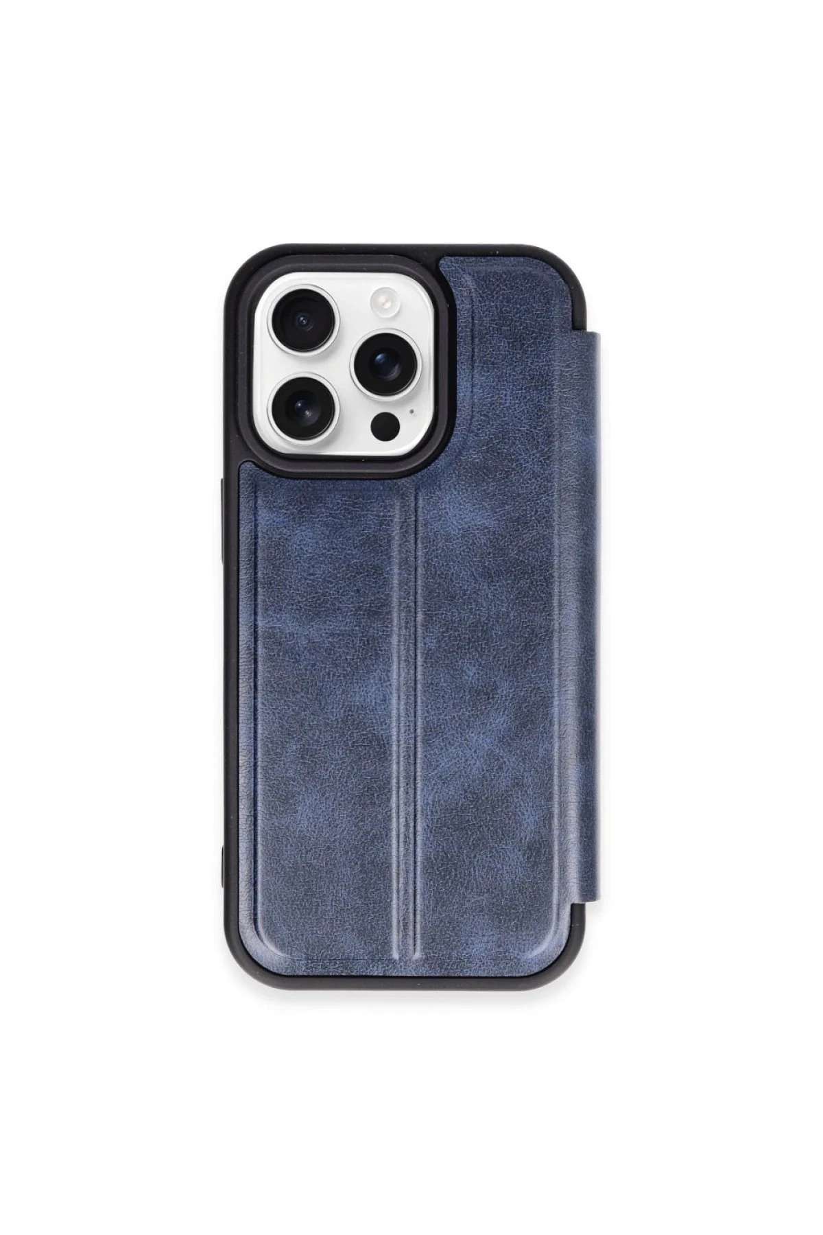 newface-iphone-15-pro-max-kilif-flip-cover-lacivert-default Uray store Apple iPhone 15 Pro Max Kılıf Flip Cover - Lacivert - Görsel 1