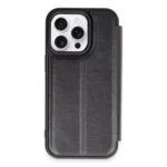 Uray store Apple iPhone 15 Pro Max Kılıf Flip Cover - Siyah