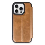 Uray store Apple iPhone 15 Pro Max Kılıf Flip Cover - Taba
