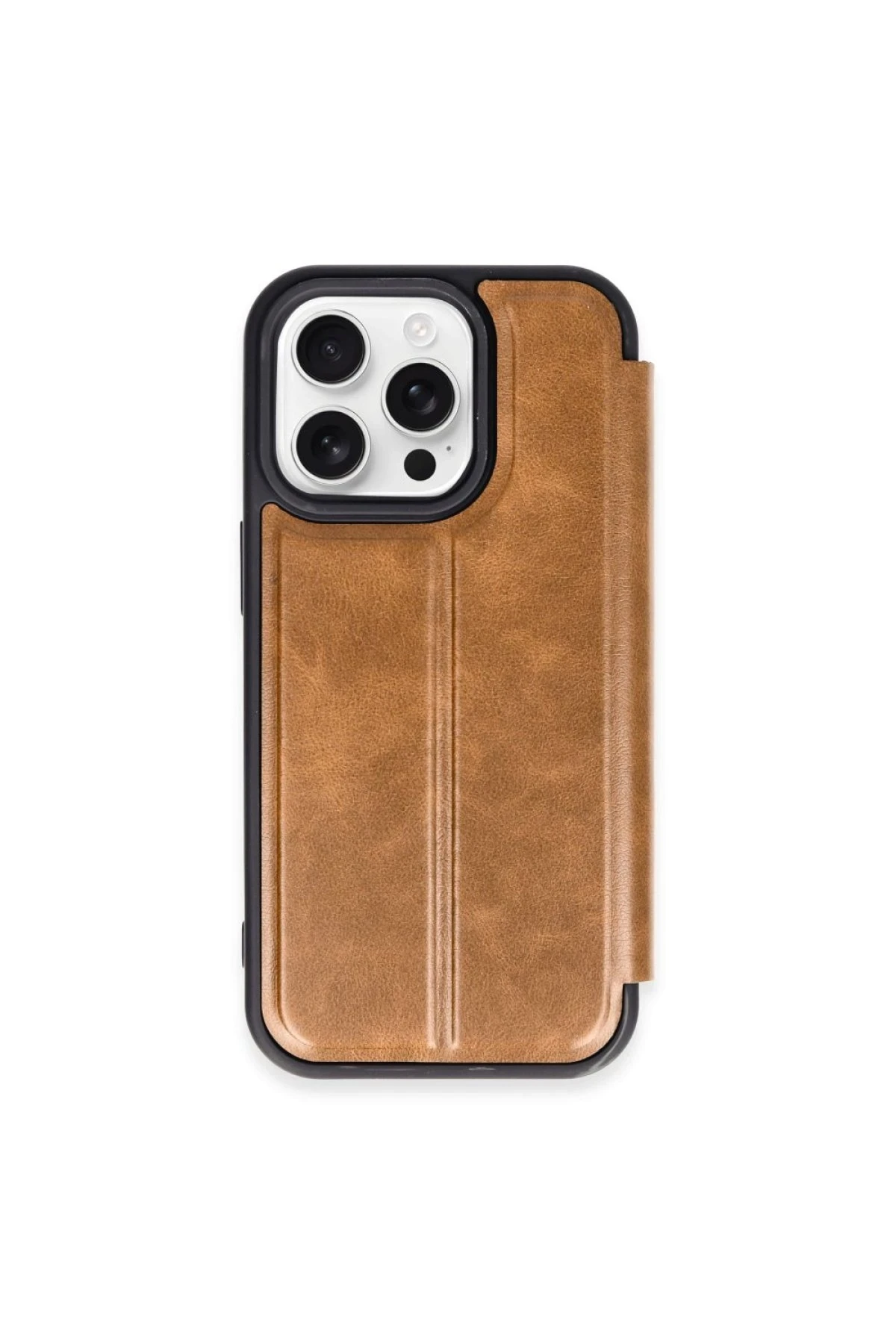 newface-iphone-15-pro-max-kilif-flip-cover-taba-default Uray store Apple iPhone 15 Pro Max Kılıf Flip Cover - Taba - Görsel 1