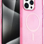 Uray store Apple iPhone 15 Pro Max Kılıf Star Magsafe Kapak - Pembe
