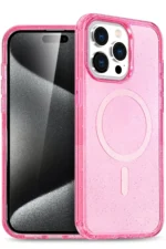Uray store Apple iPhone 15 Pro Max Kılıf Star Magsafe Kapak - Pembe