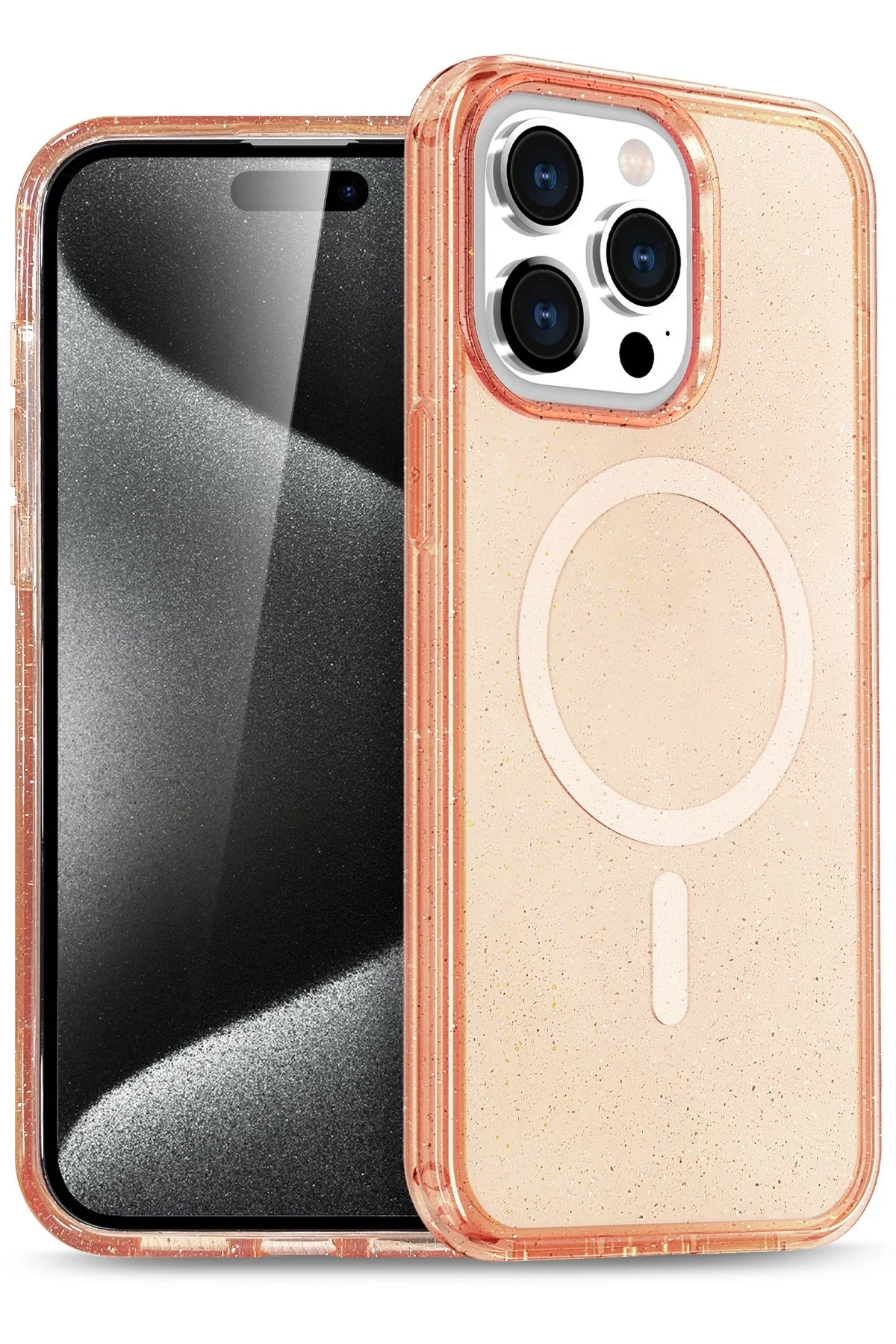 newface-iphone-15-pro-max-kilif-glow-magsafe-kapak-turuncu-default Uray store Apple iPhone 15 Pro Max Kılıf Star Magsafe Kapak - Turuncu - Görsel 1