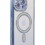 Uray store Apple iPhone 15 Pro Max Kılıf Joke Simli Magneticsafe Kılıf - Mavi
