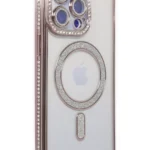 Uray store Apple iPhone 15 Pro Max Kılıf Joke Simli Magneticsafe Kılıf - Pembe