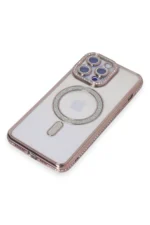 Uray store Apple iPhone 15 Pro Max Kılıf Joke Simli Magneticsafe Kılıf - Pembe - Görsel 3